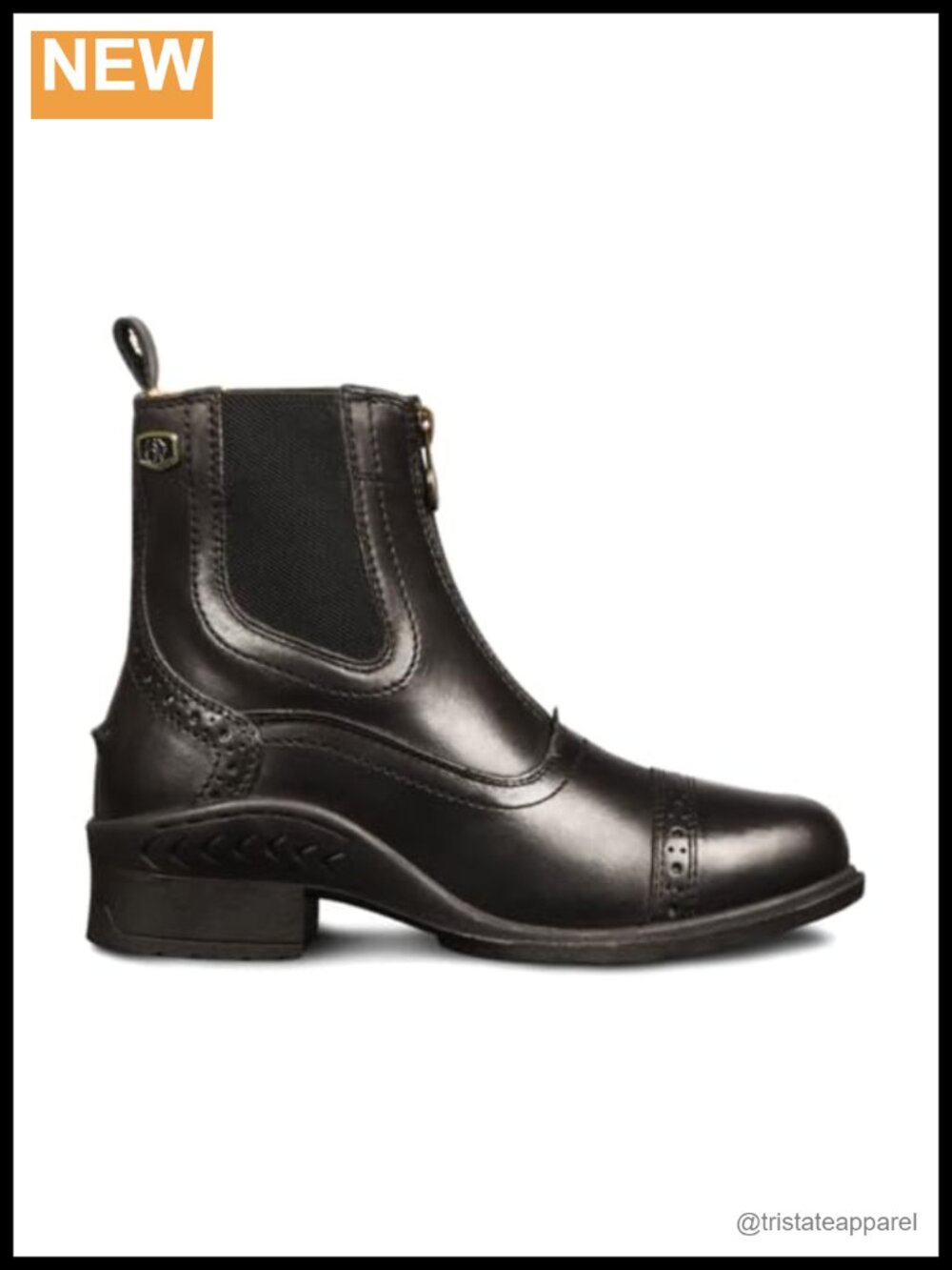 Genuine Leather Equestrian Tuscany Zip Paddock Boots